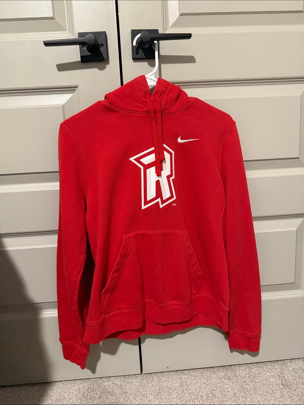 Radford University Nike Red Hooded Sweatshirt with White Logo
